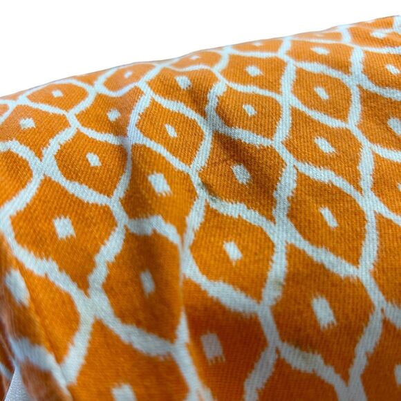 C Wonder Orange Geometric Pattern Skinny Crop Jean Womens 28 - Picture 9 of 9